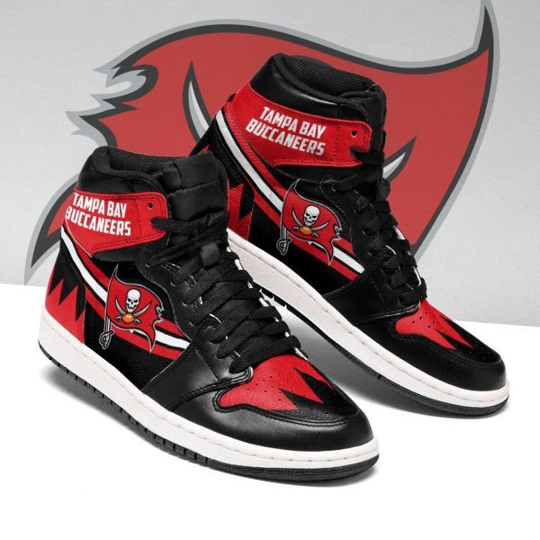 Women's Tampa Bay Buccaneers AJ High Top Leather Sneakers 003